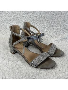 Junior Girls Sophia Taylor Rhinestone Penelope Dress Shoes Heels (sz 4M) #TM225